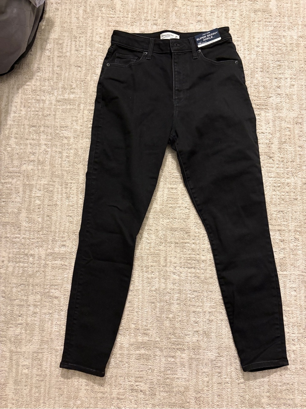 Abercrombie curve love high rise super skinny black jeans size 29 BNWT